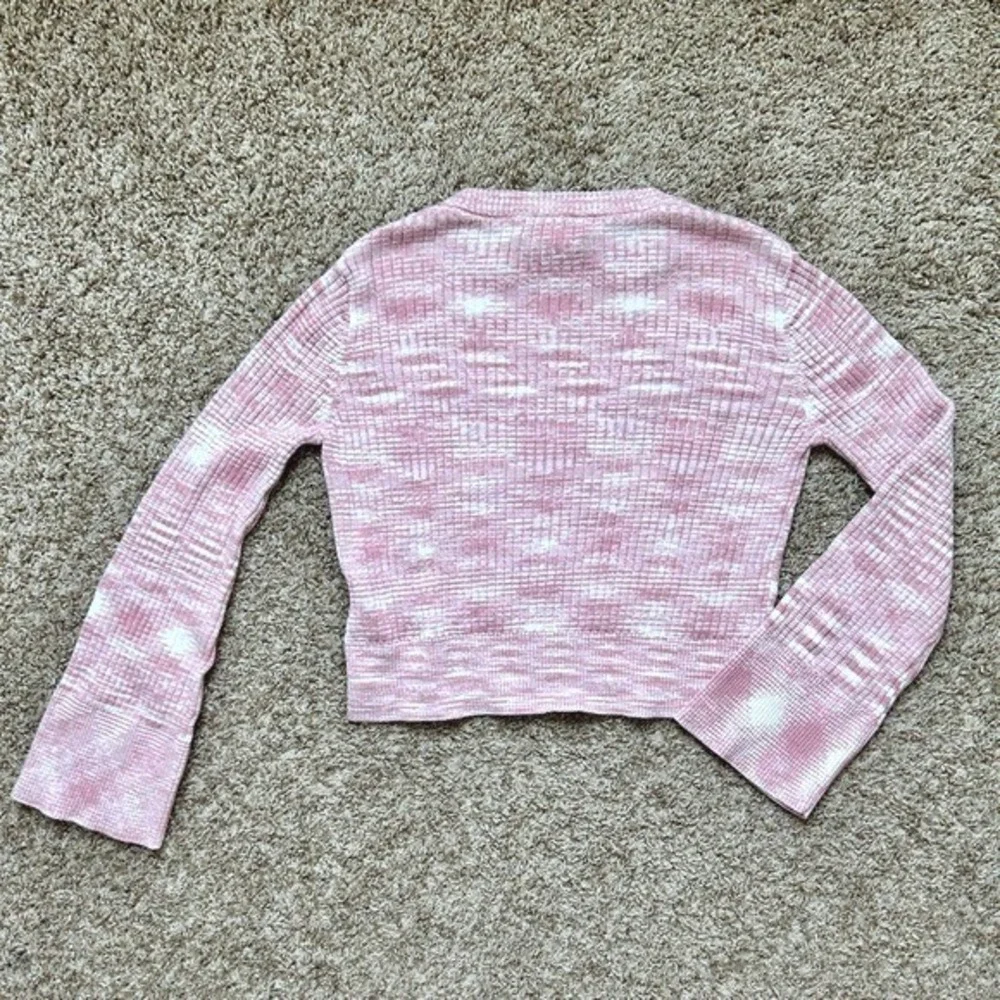 EUC I Sincerely Jules‎ I Pink Textured Cropped Sweater I Size S I Bell Sleeve